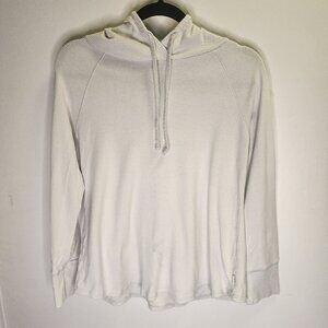 Eddie Bauer Striped Pullover - White and Gray, Size XL